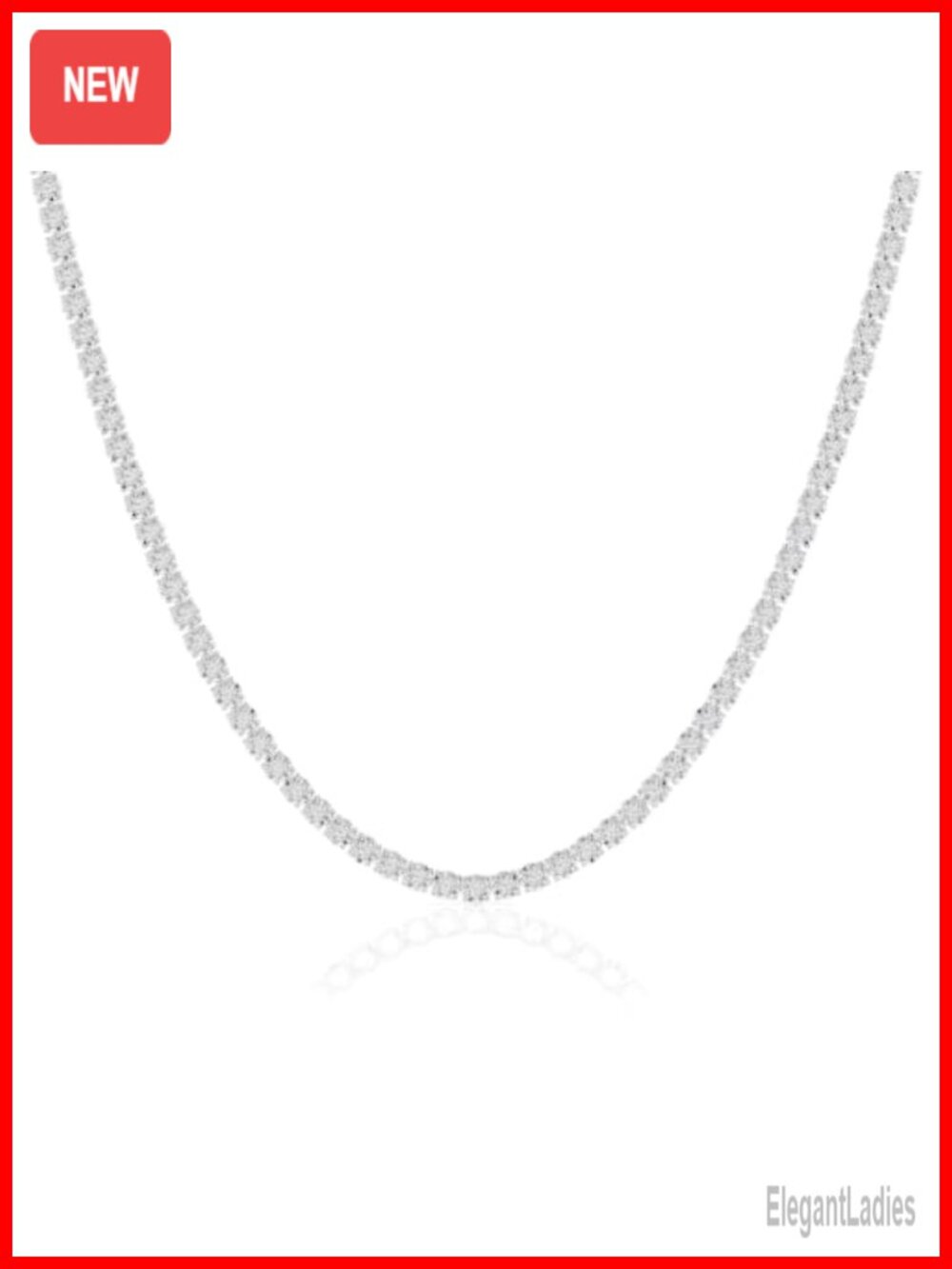 Lab Grown Diamond Tennis Necklace 2 Cttw Sterling Silver 16"